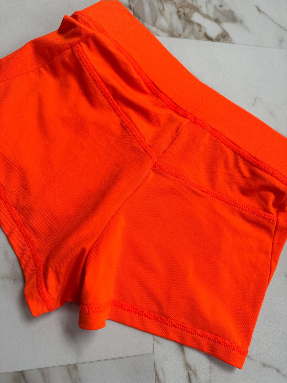 Hooters Orange Hot Shorts Sz XXXS Spellout Sexy Costume Cosplay Halloween Micro - Picture 5 of 5